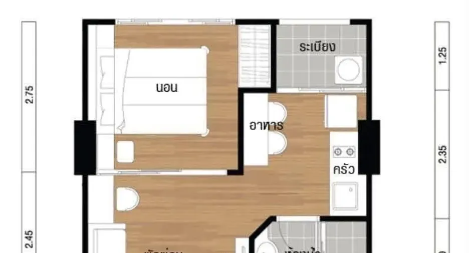 Wohnung zur Miete mit 1 Zimmer in Bang Phli, Samut Prakan