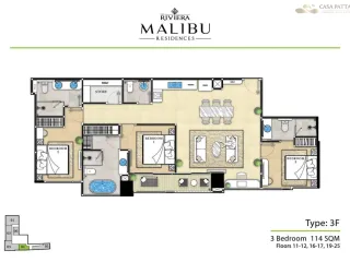 For sale 3 bedrooms condo in Bang Lamung, Chonburi