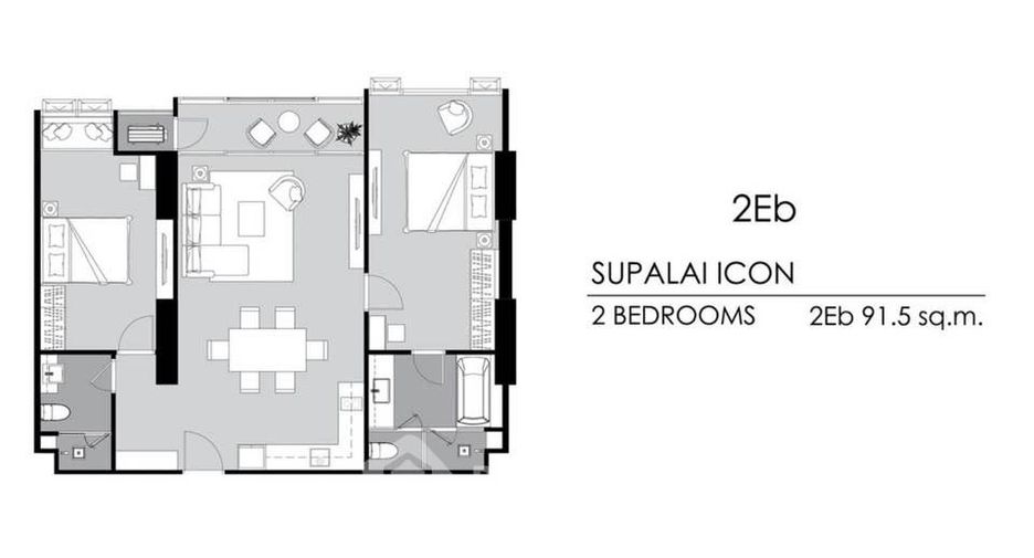 À louer 2 chambres condo à Sathon, Bangkok