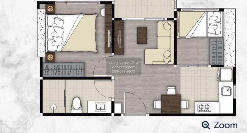 For rent 2 bedrooms condo in Mueang Samut Prakan, Samut Prakan