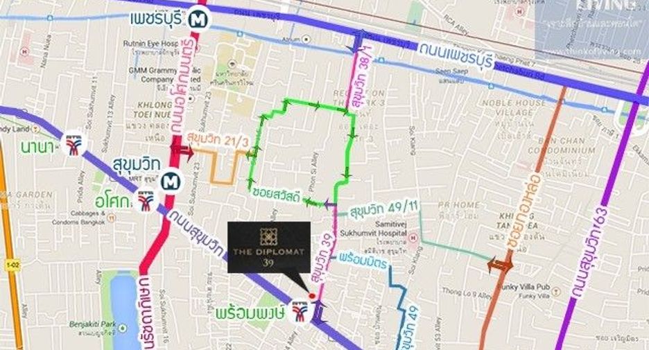 For sale 2 bedrooms condo in Khlong Toei, Bangkok