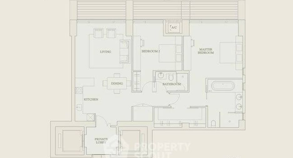Wohnung zum Kauf mit 2 Zimmer in Sathon, Bangkok