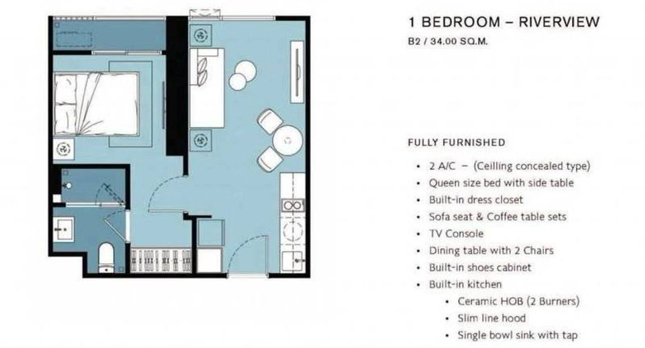For sale 1 bed condo in Khlong San, Bangkok