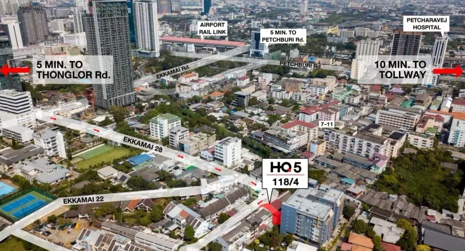 Casa adosada en venta de 5 habitaciones en Khlong Toei, Bangkok