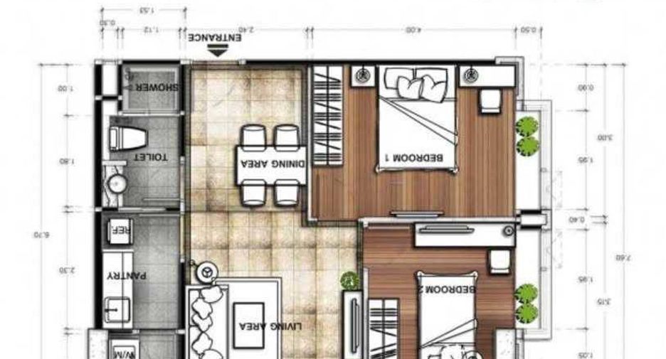 Condo en alquiler y en venta de 2 habitaciones en Huai Khwang, Bangkok