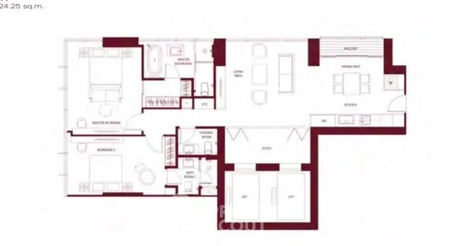 For sale 2 ベッドルーム condo in Watthana, Bangkok