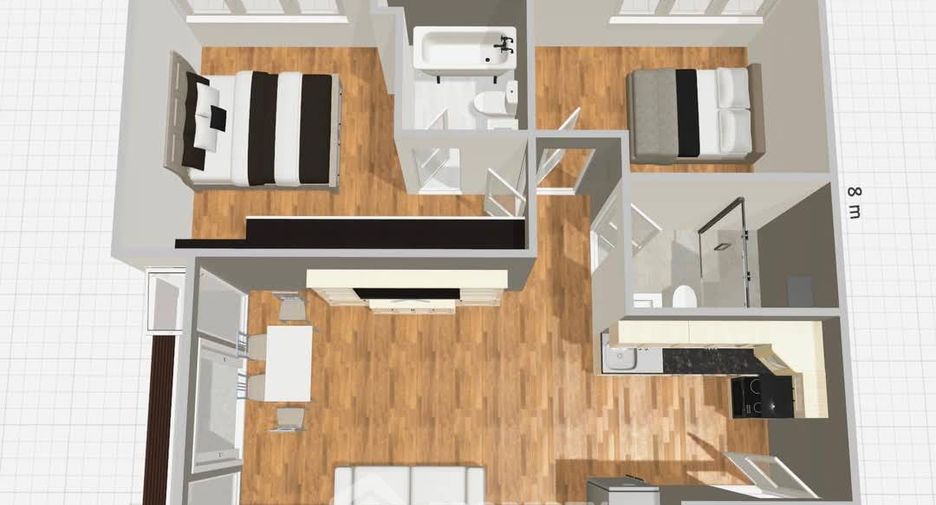 Condo en alquiler de 2 habitaciones en Sathon, Bangkok