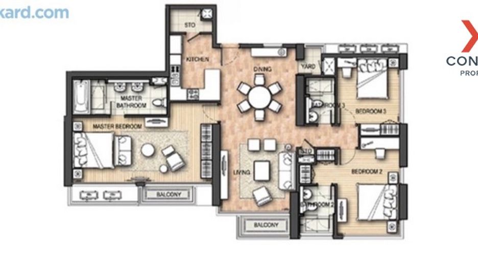For rent 3 bedrooms condo in Khlong Toei, Bangkok