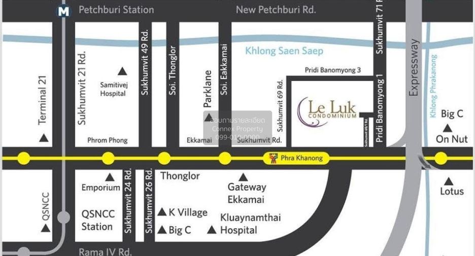 Wohnung zur Miete mit 1 Zimmer in Khlong Toei, Bangkok