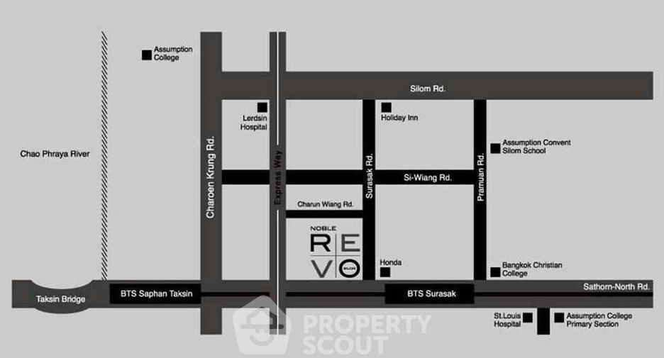 Wohnung zur Miete mit 1 Zimmer in Sathon, Bangkok
