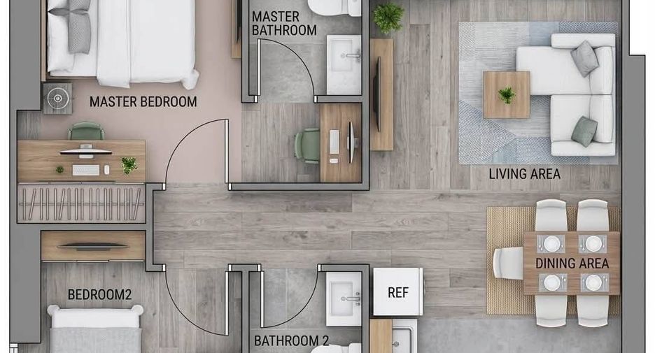 Condo en alquiler de 2 habitaciones en Watthana, Bangkok
