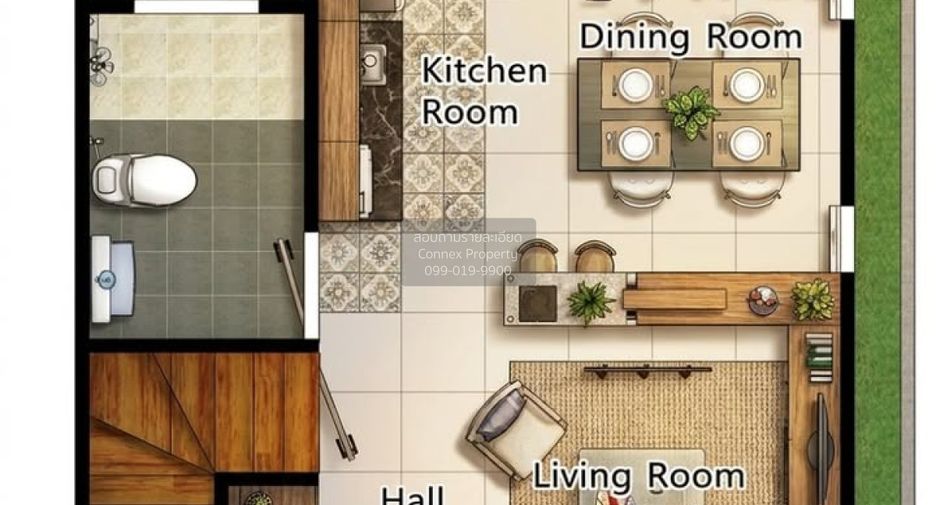 Casa adosada en venta de 3 habitaciones en Thung Khru, Bangkok