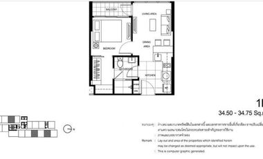 出售 1 卧室 公寓 在 Huai Khwang, 曼谷