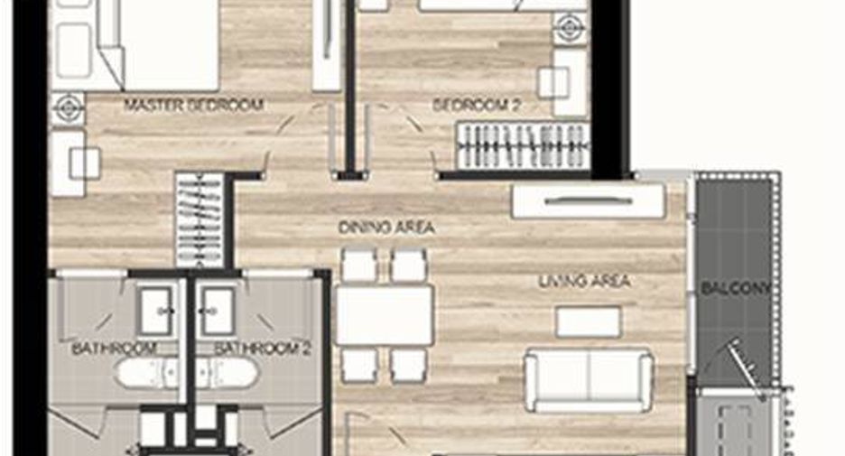 For rent 2 bedrooms condo in Chatuchak, Bangkok