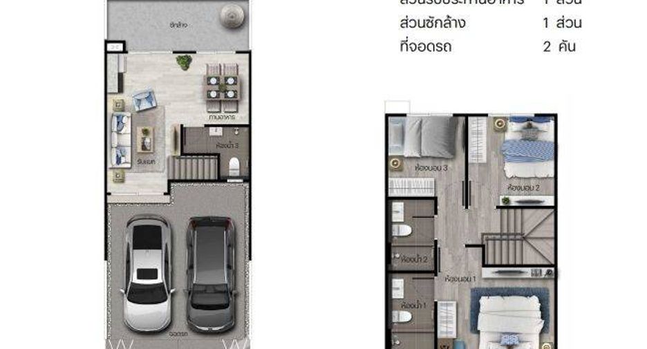 For sale 3 bedrooms townhouse in Lat Krabang, Bangkok