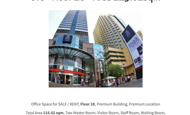 For sale and for rent office in Bang Rak, Bangkok