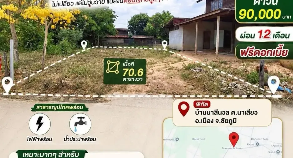 Casa en venta de 2 habitaciones en Mueang Chaiyaphum, Chaiyaphum