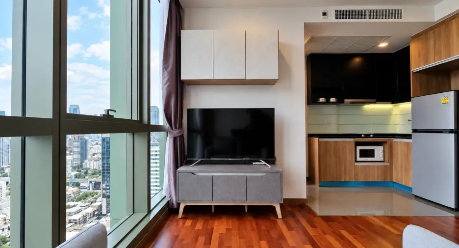 Wohnung zur Miete mit 1 Zimmer in Pathum Wan, Bangkok