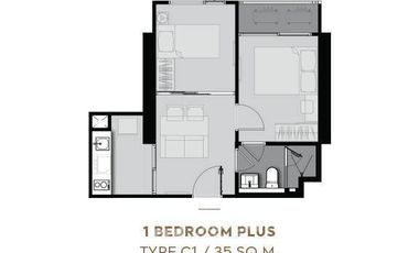 Condo en alquiler de 1 habitaciones en Huai Khwang, Bangkok