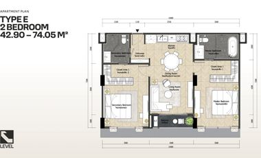 Condo en venta de 2 habitaciones en Bang Lamung, Chonburi