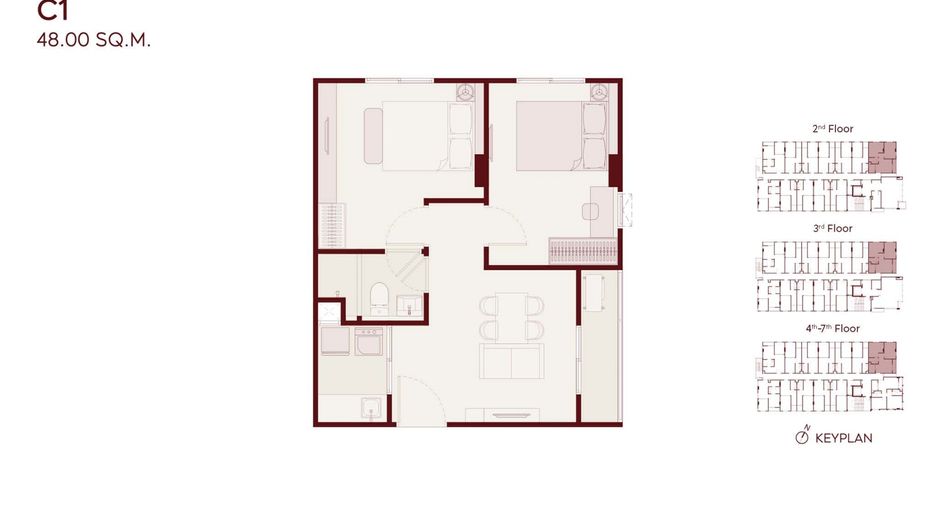 For sale 1 bed condo in Suan Luang, Bangkok