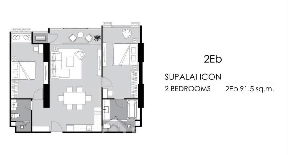 Condo en alquiler de 2 habitaciones en Sathon, Bangkok