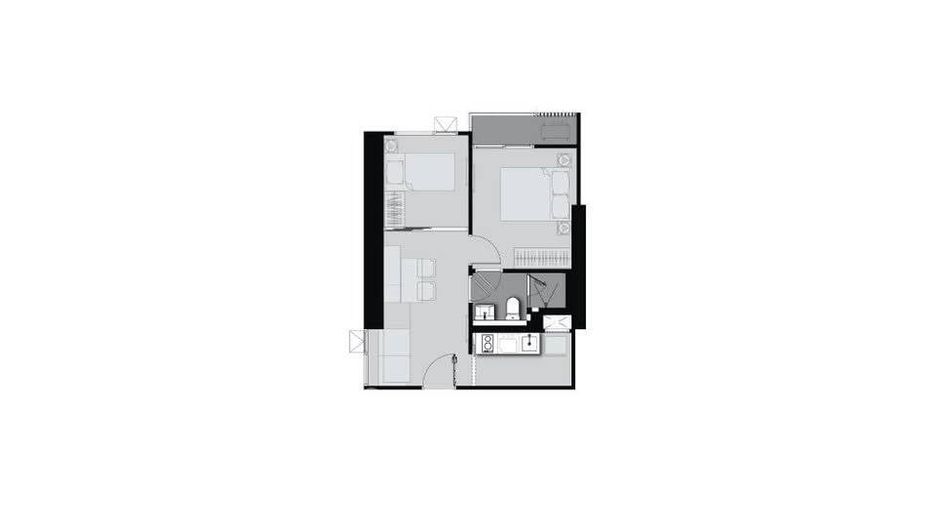 For rent 1 bed condo in Huai Khwang, Bangkok
