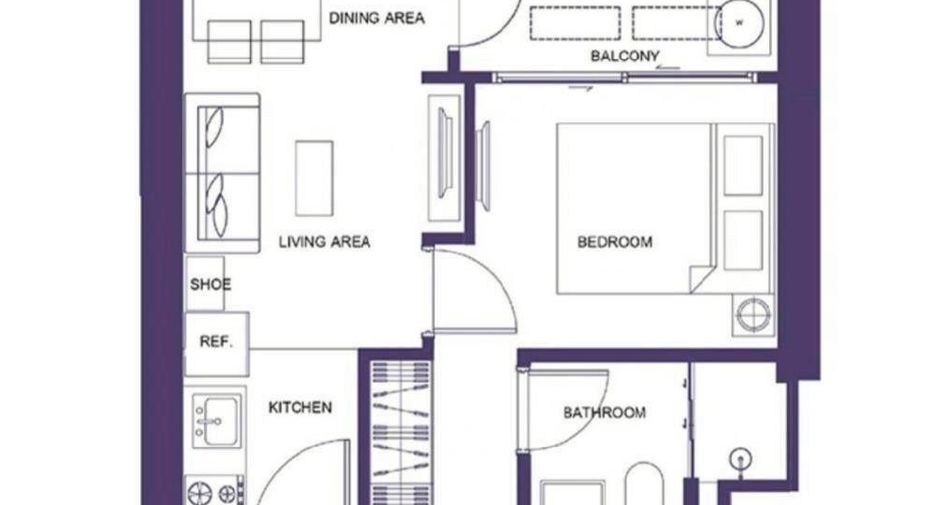 Wohnung zur Miete mit 1 Zimmer in Watthana, Bangkok