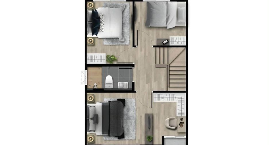For rent 3 bedrooms townhouse in Bang Phli, Samut Prakan