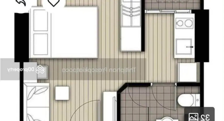 For sale studio condo in Thon Buri, Bangkok