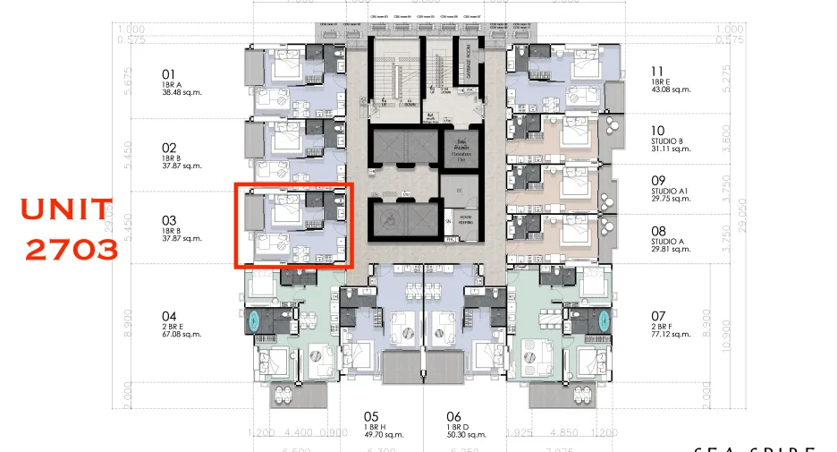 À vendre 1 chambre condo à Jomtien, Pattaya