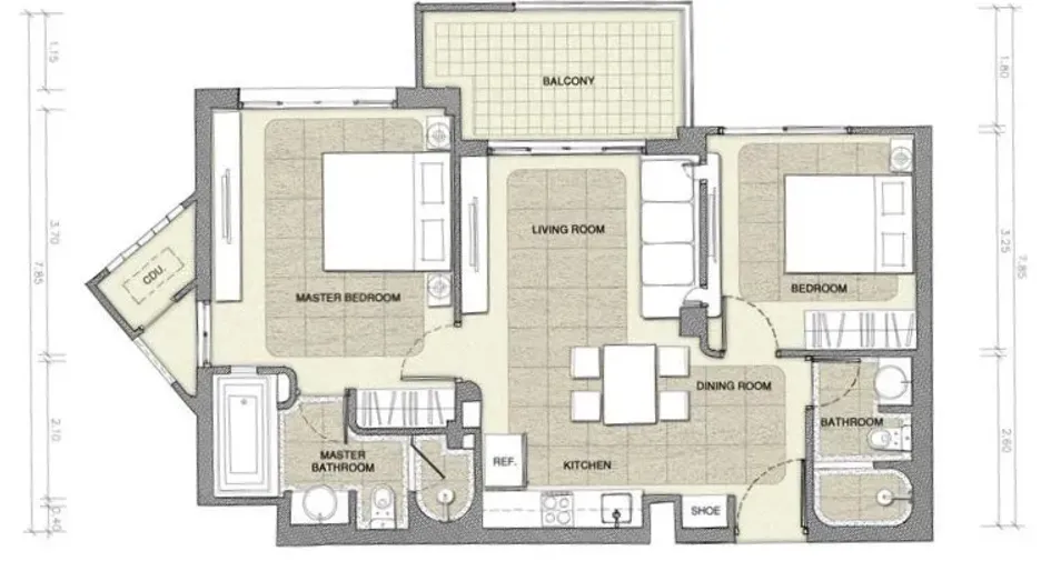 For sale 2 bedrooms condo in Hua Hin, Prachuap Khiri Khan