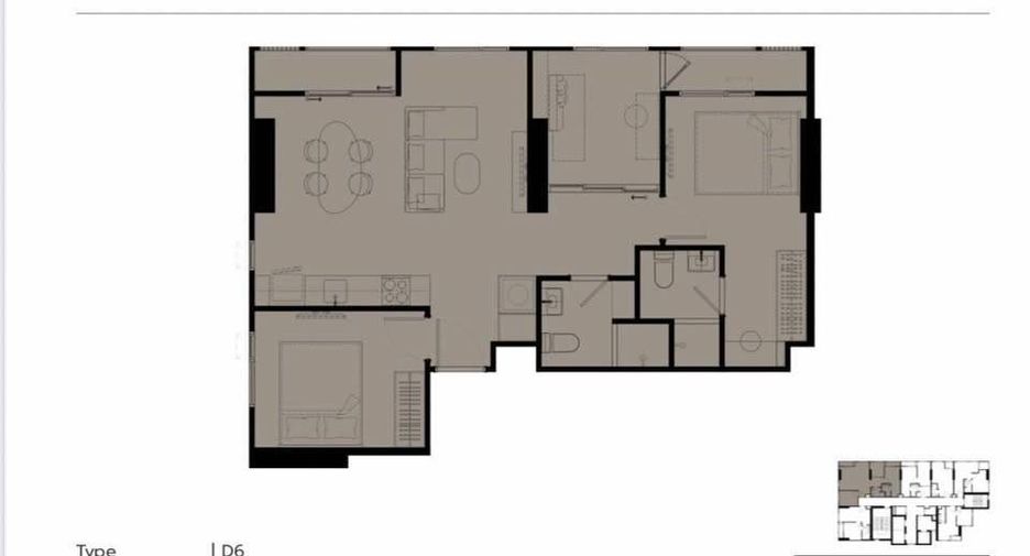 Condo en venta de 2 habitaciones en Huai Khwang, Bangkok