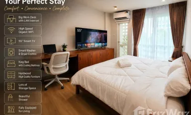 For rent studio condo in Huai Khwang, Bangkok