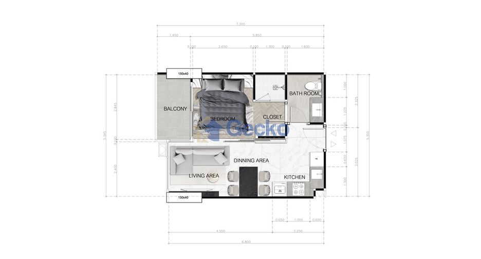 For sale 1 bed condo in Jomtien, Pattaya