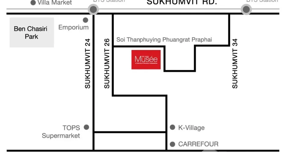 Condo en alquiler de 1 habitaciones en Khlong Toei, Bangkok