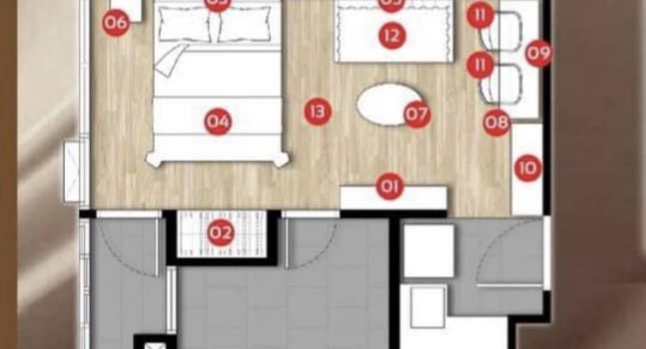 Condo en alquiler de 1 habitaciones en Ratchathewi, Bangkok