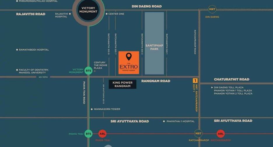 For rent 1 Beds condo in Ratchathewi, Bangkok