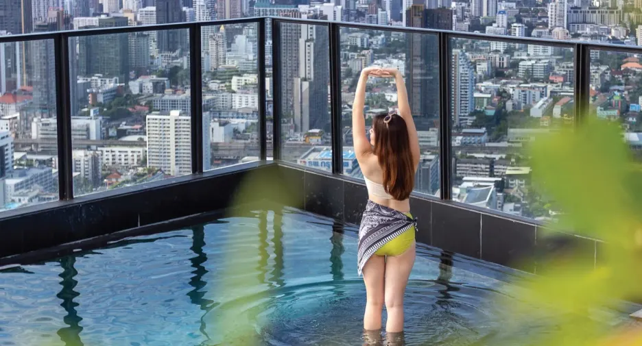 Wohnung zur Miete mit 1 Zimmer in Huai Khwang, Bangkok