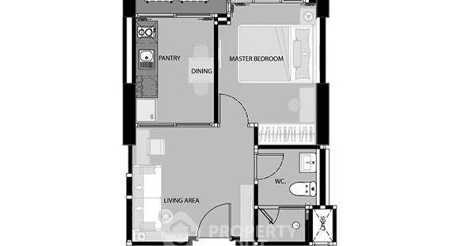 Wohnung zur Miete mit 1 Zimmer in Sathon, Bangkok