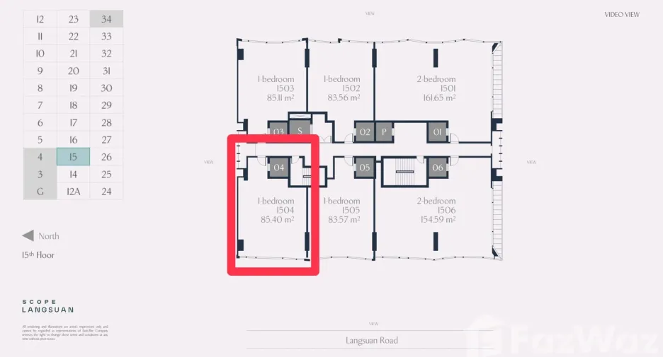 Condo en alquiler de 1 habitaciones en Pathum Wan, Bangkok