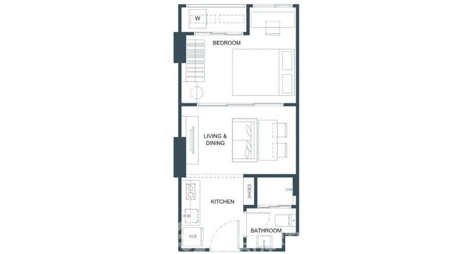 Condo en alquiler de 1 habitaciones en Khlong San, Bangkok