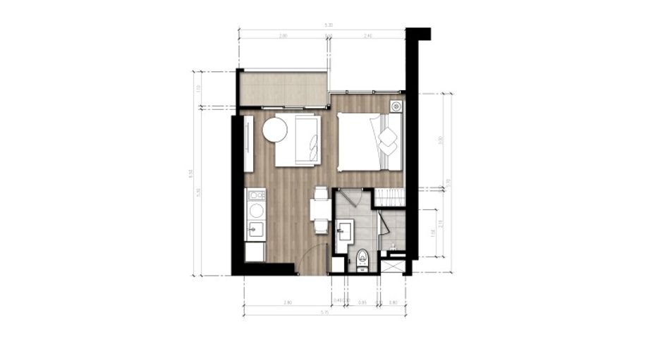 À vendre studio condo à Bang Lamung, Chonburi