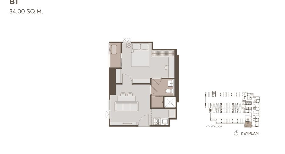 À vendre 1 chambre condo à Chom Thong, Bangkok
