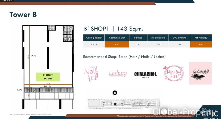 For sale retail Space in Ratchathewi, Bangkok