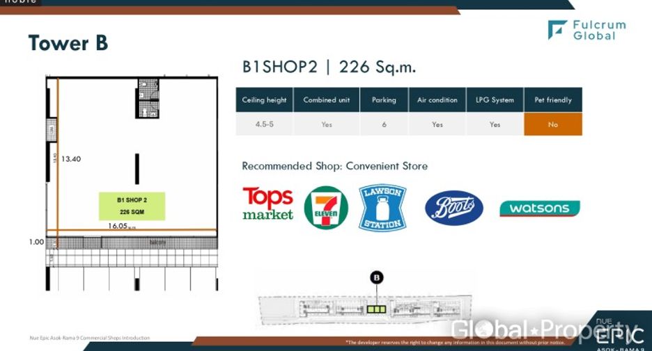 For sale retail Space in Ratchathewi, Bangkok
