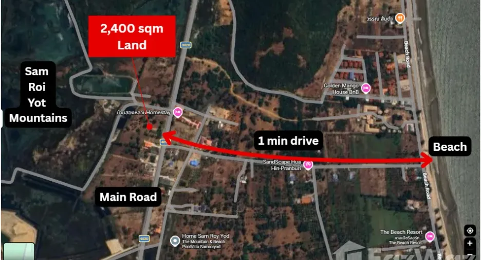 Terreno en venta en Sam Roi Yot, Prachuap Khiri Khan