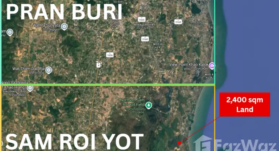 Terreno en venta en Sam Roi Yot, Prachuap Khiri Khan