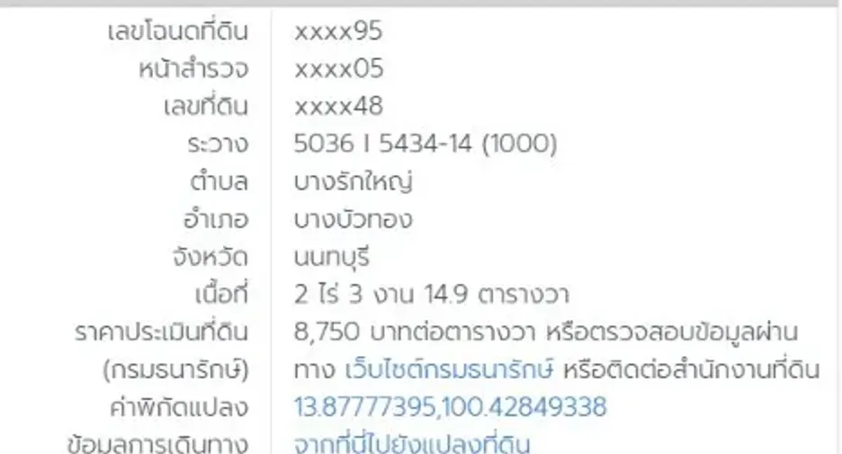 For sale land in Bang Bua Thong, Nonthaburi