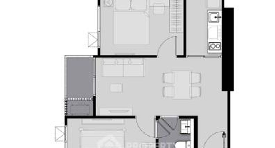 Wohnung zum Kauf mit 2 Zimmer in Huai Khwang, Bangkok